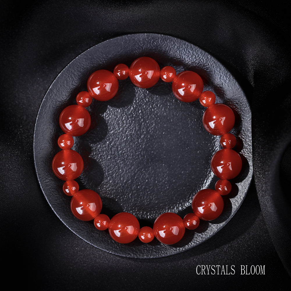 High-Quality Red Agate Bracelet