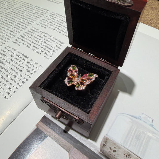 Tourmaline Butterfly Ring