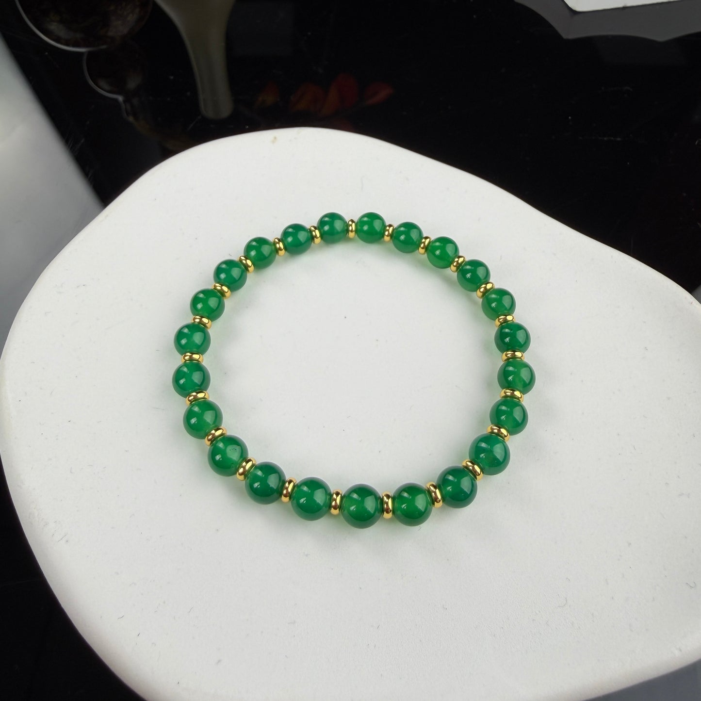 Natural Green Agate Bracelet