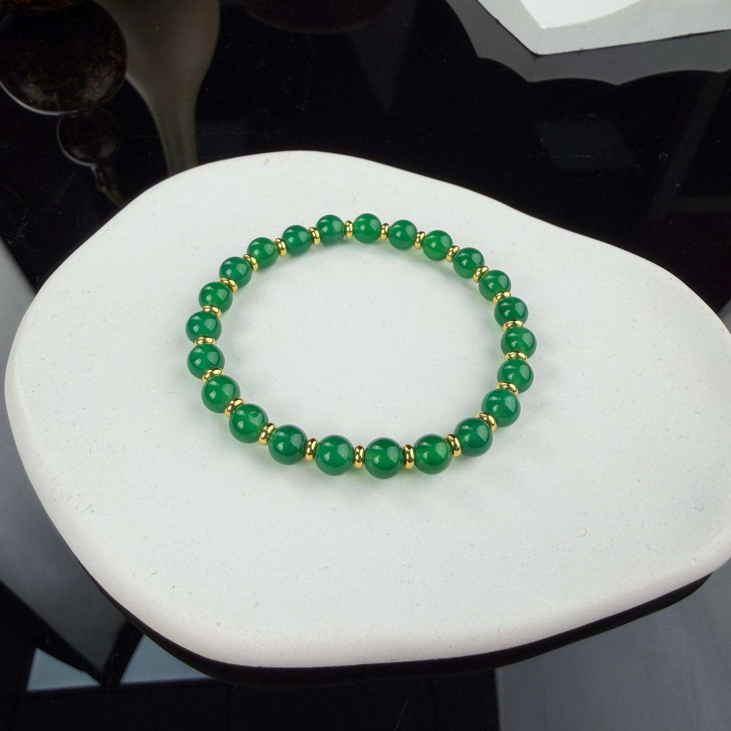 Natural Green Agate Bracelet