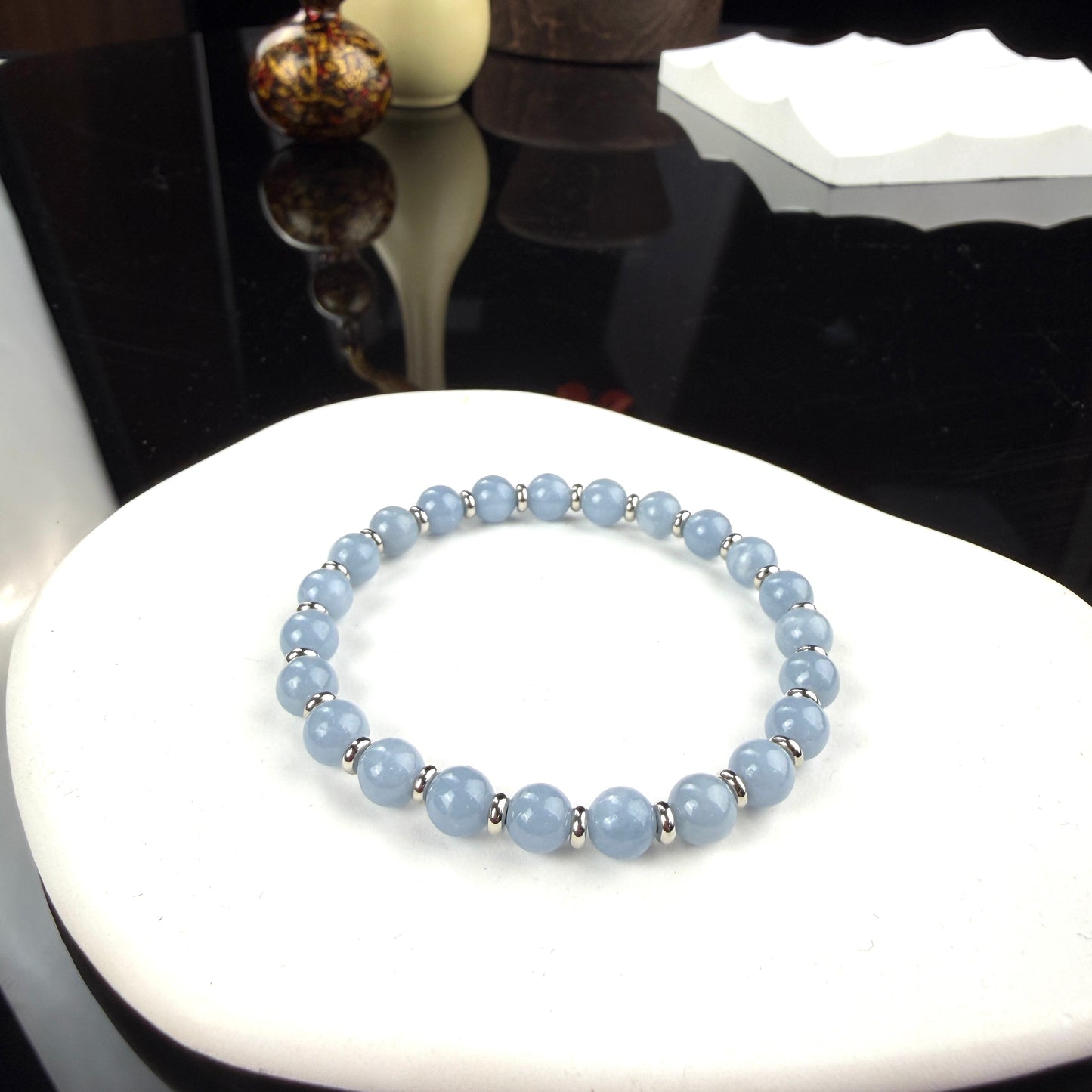 Angelite Beaded Bracelet