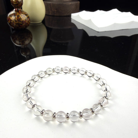 Star Rose Quartz Beaded Bracelet