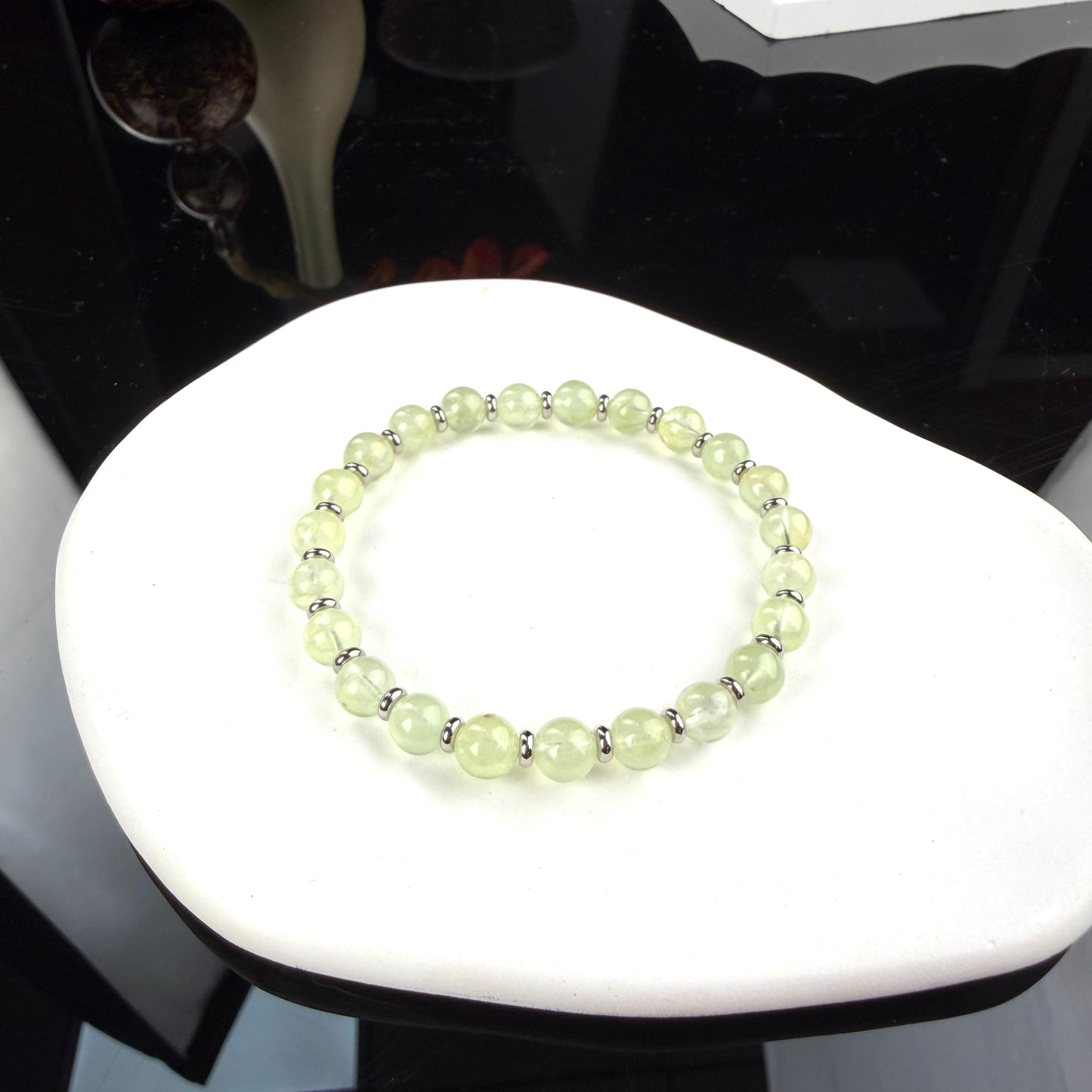Prehnite Beaded Bracelet