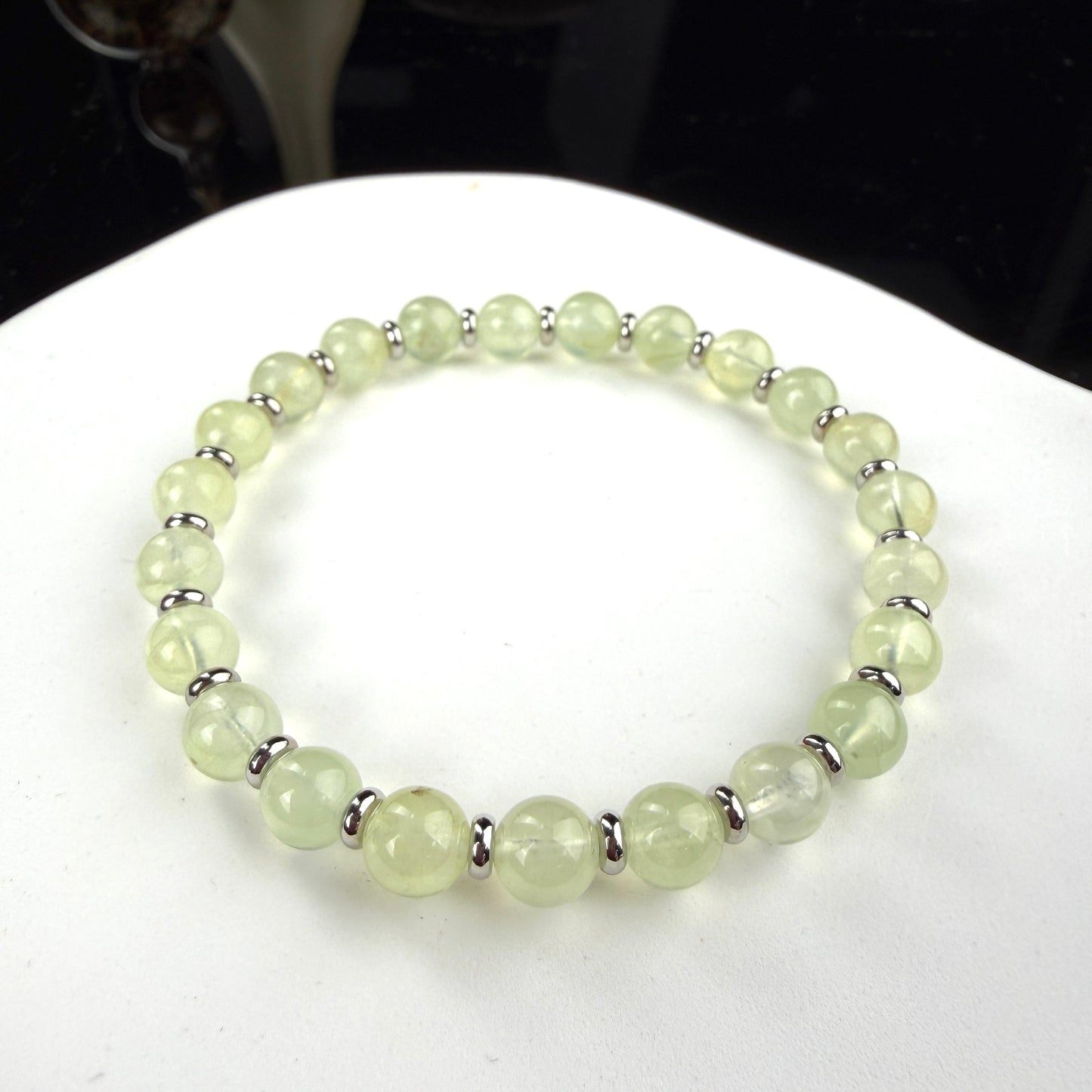Prehnite Beaded Bracelet