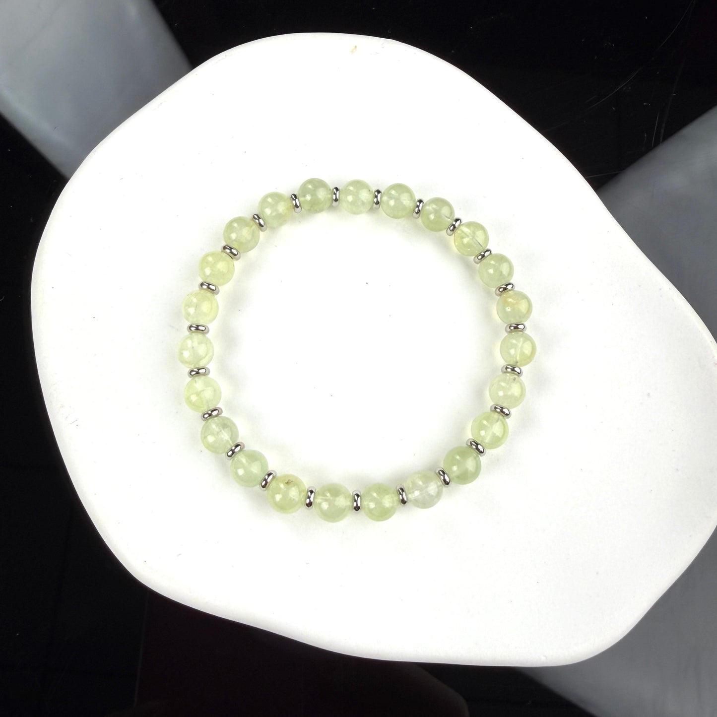 Prehnite Beaded Bracelet