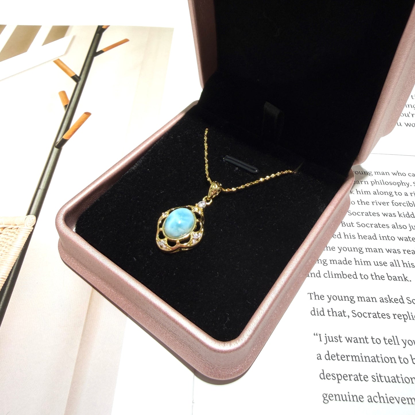 Larimar Sterling Silver Pendant