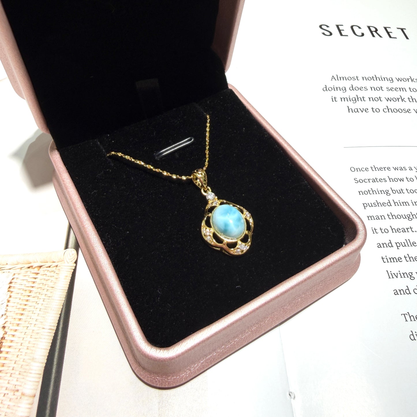Larimar Sterling Silver Pendant