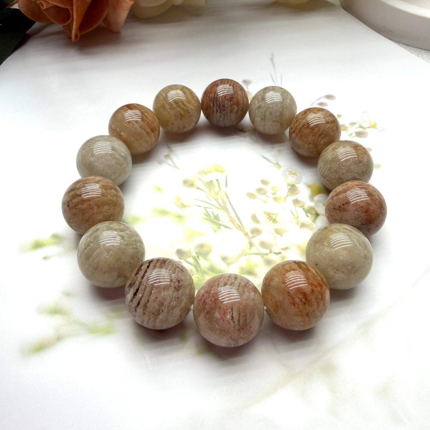 Layered Phantom Quartz Beaded Bracelet