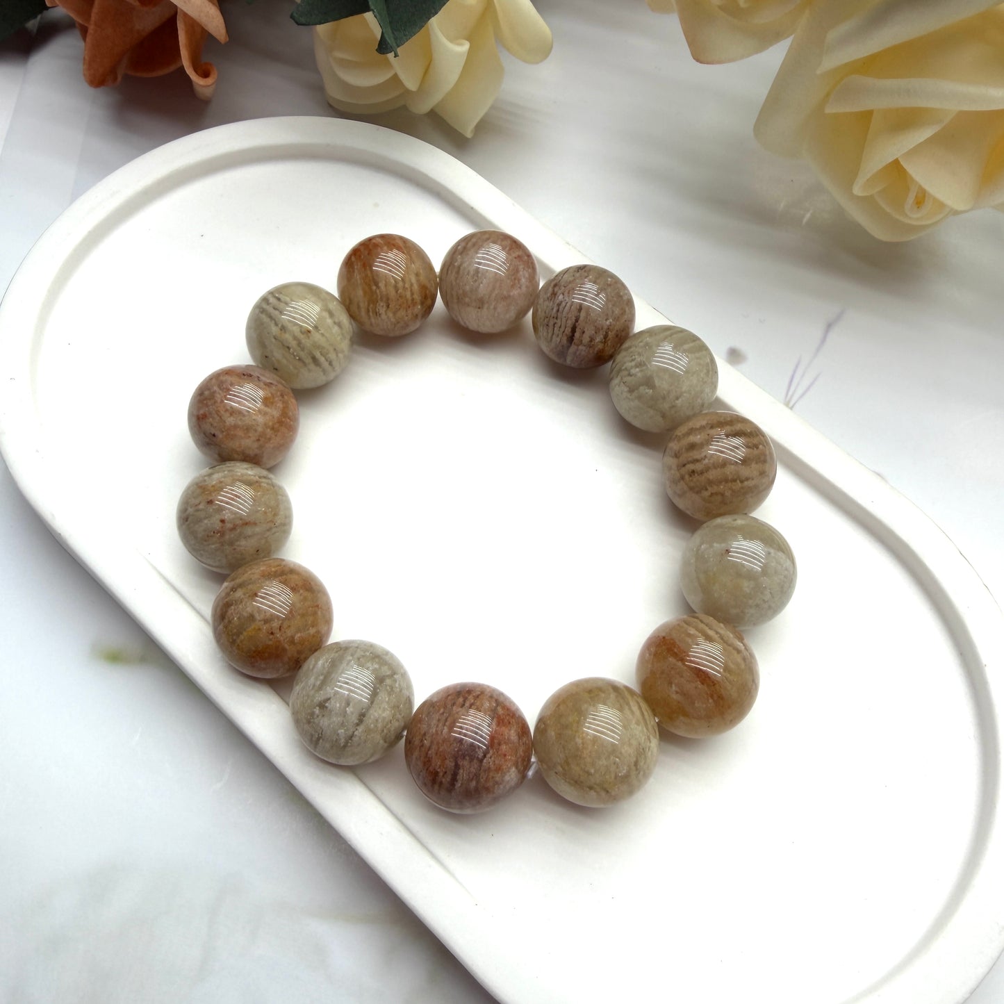 Layered Phantom Quartz Beaded Bracelet