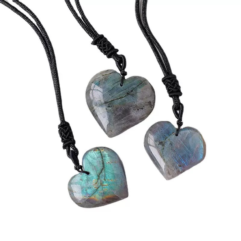Heart Labradorite Necklace