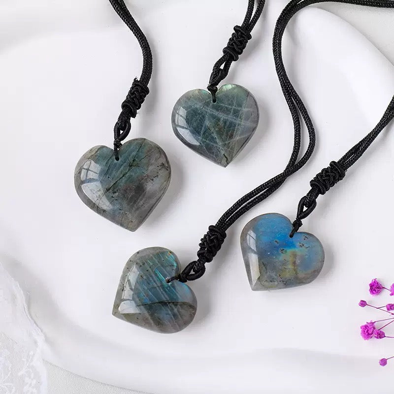 Heart Labradorite Necklace