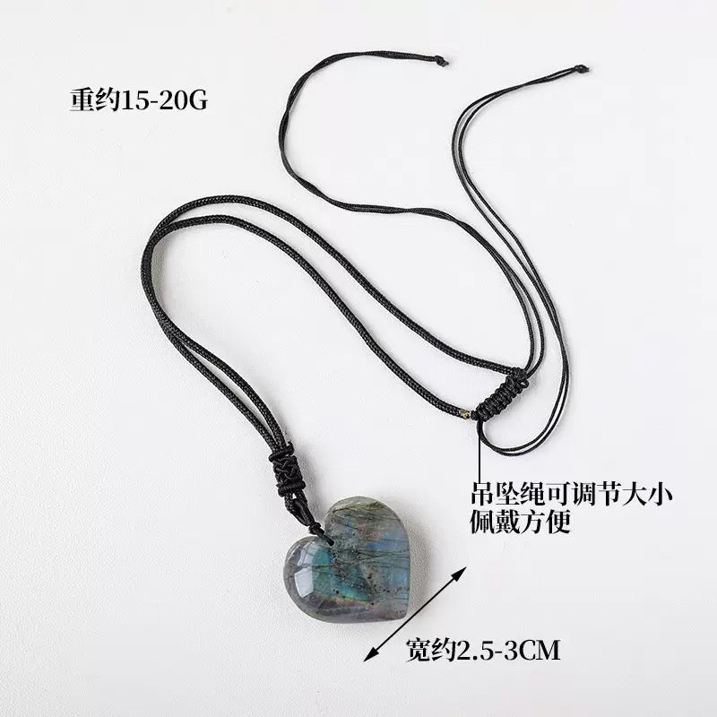Heart Labradorite Necklace
