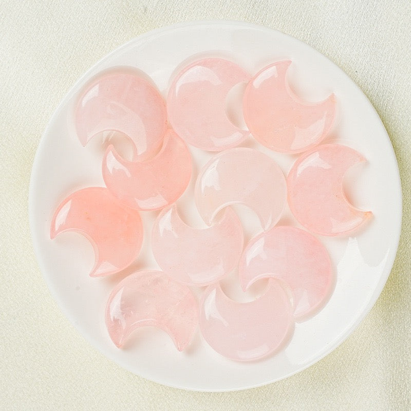 Natural Crystal Moon Carving