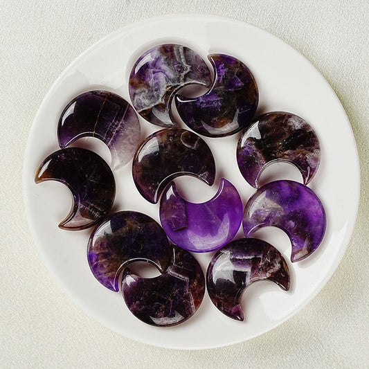 Natural Crystal Moon Carving