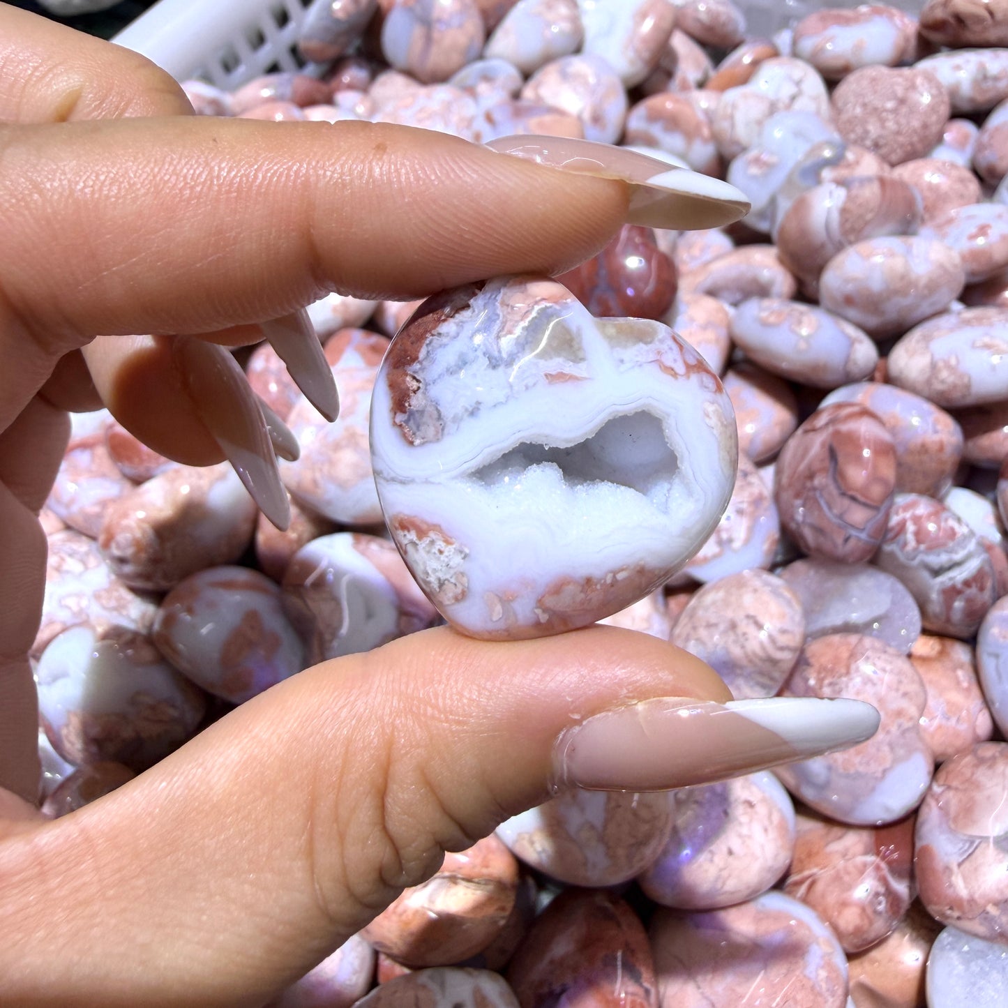 Natural Sakura Agate Carving
