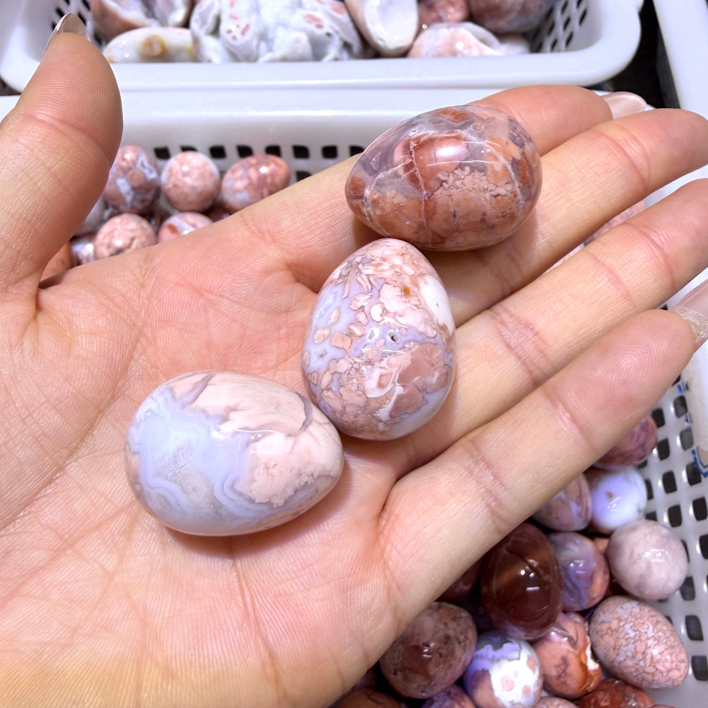 Natural Sakura Agate Carving