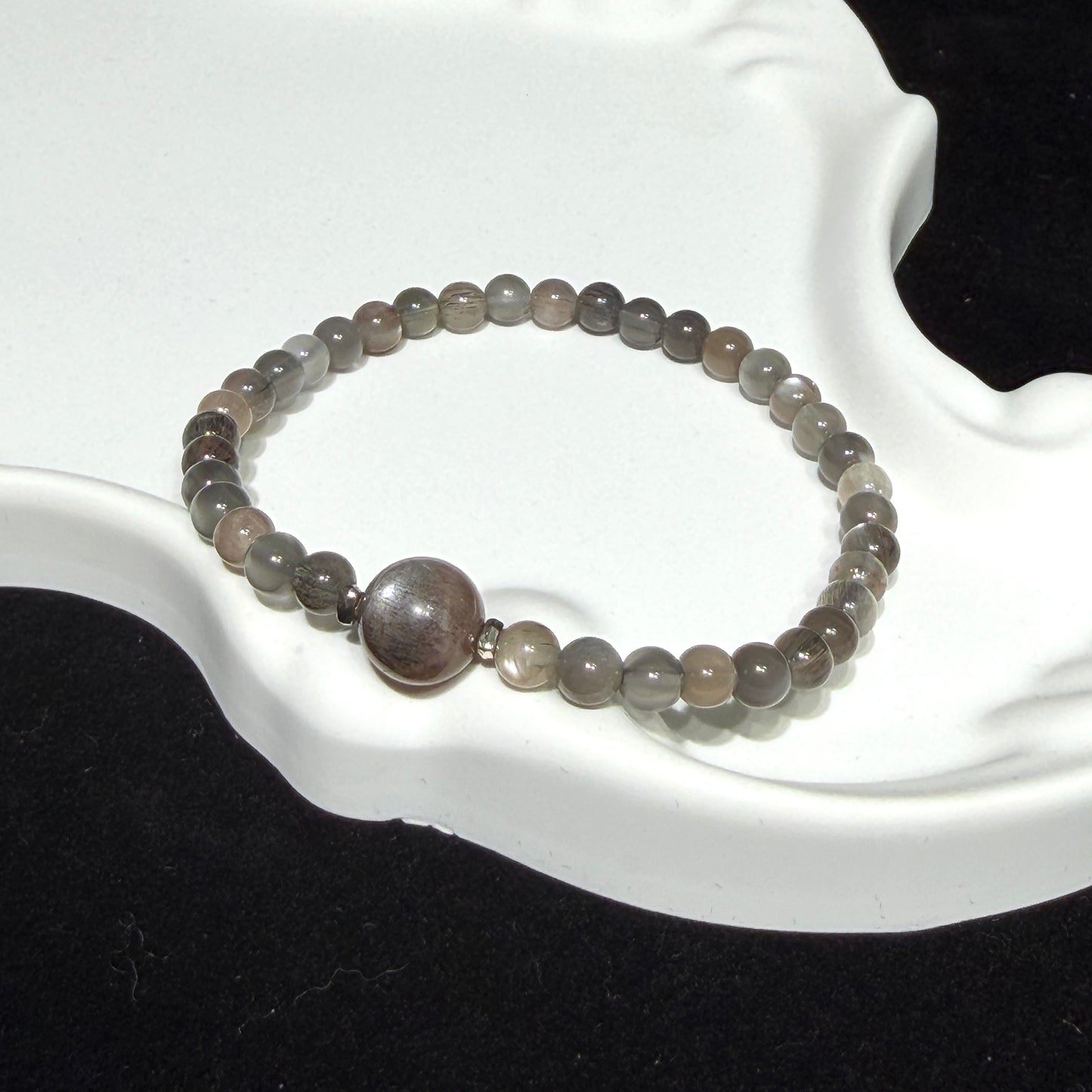 Natural Labradorite Stretch Bracelet