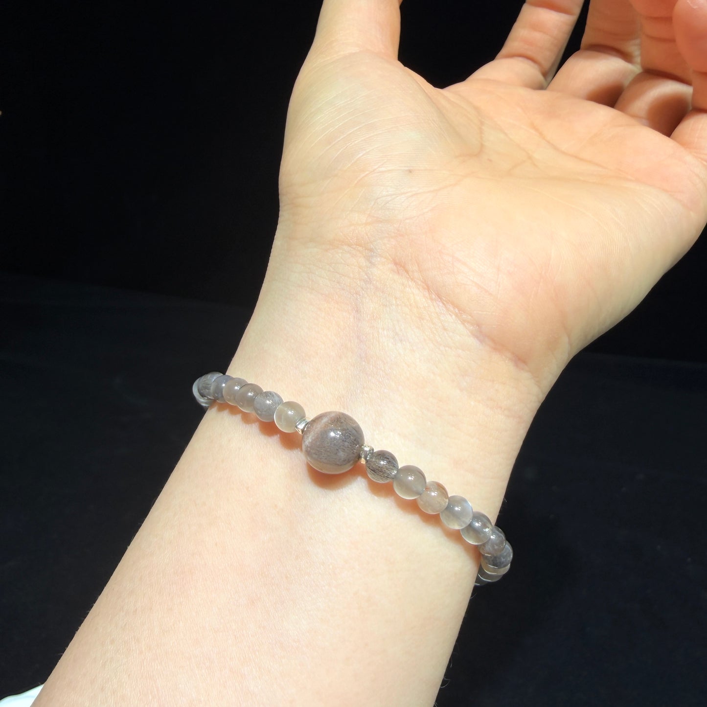 Natural Labradorite Stretch Bracelet
