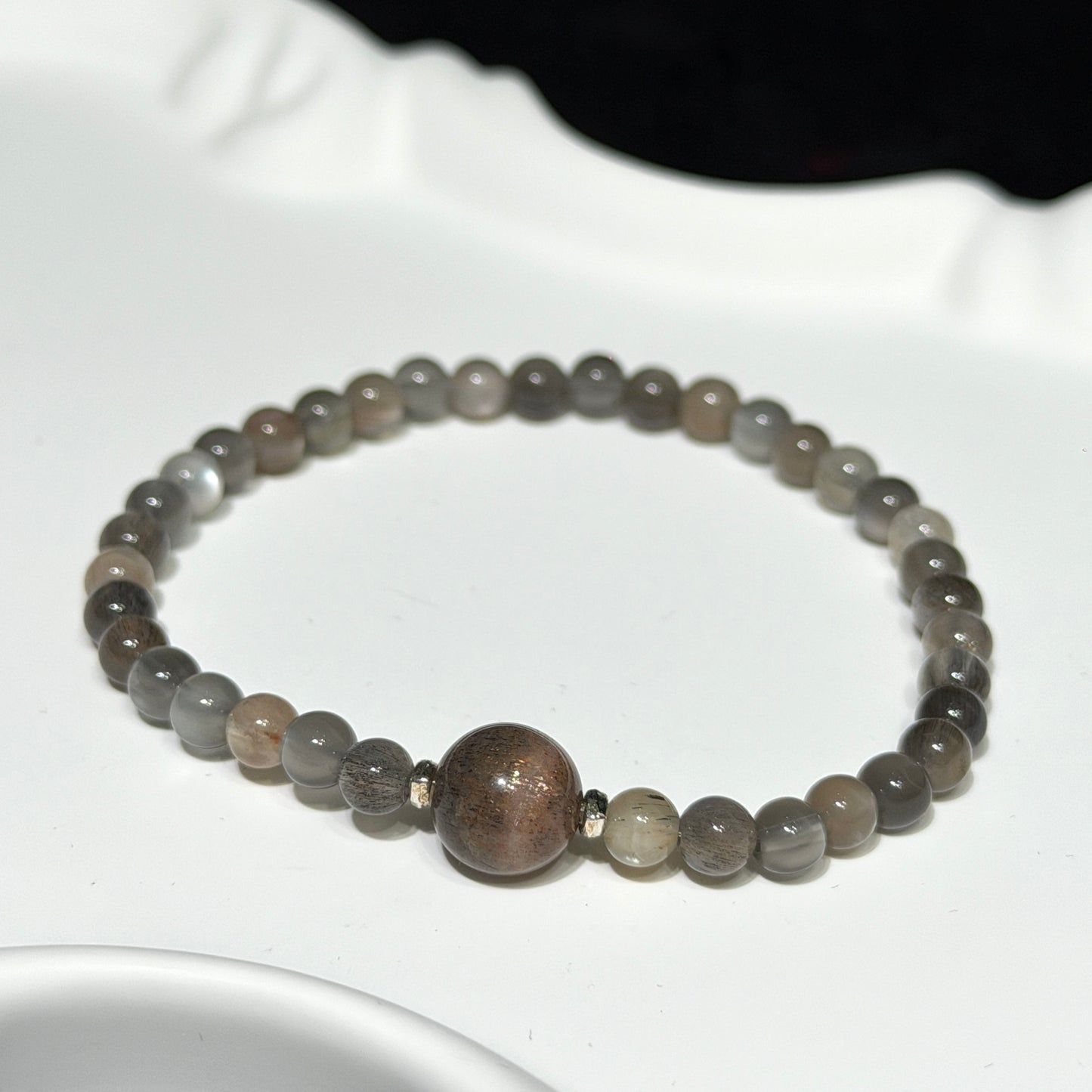 Natural Labradorite Stretch Bracelet