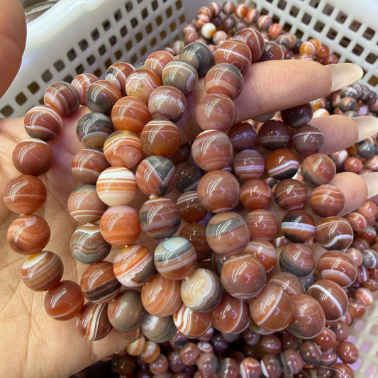 Natural Agate Beaded Bracelet
