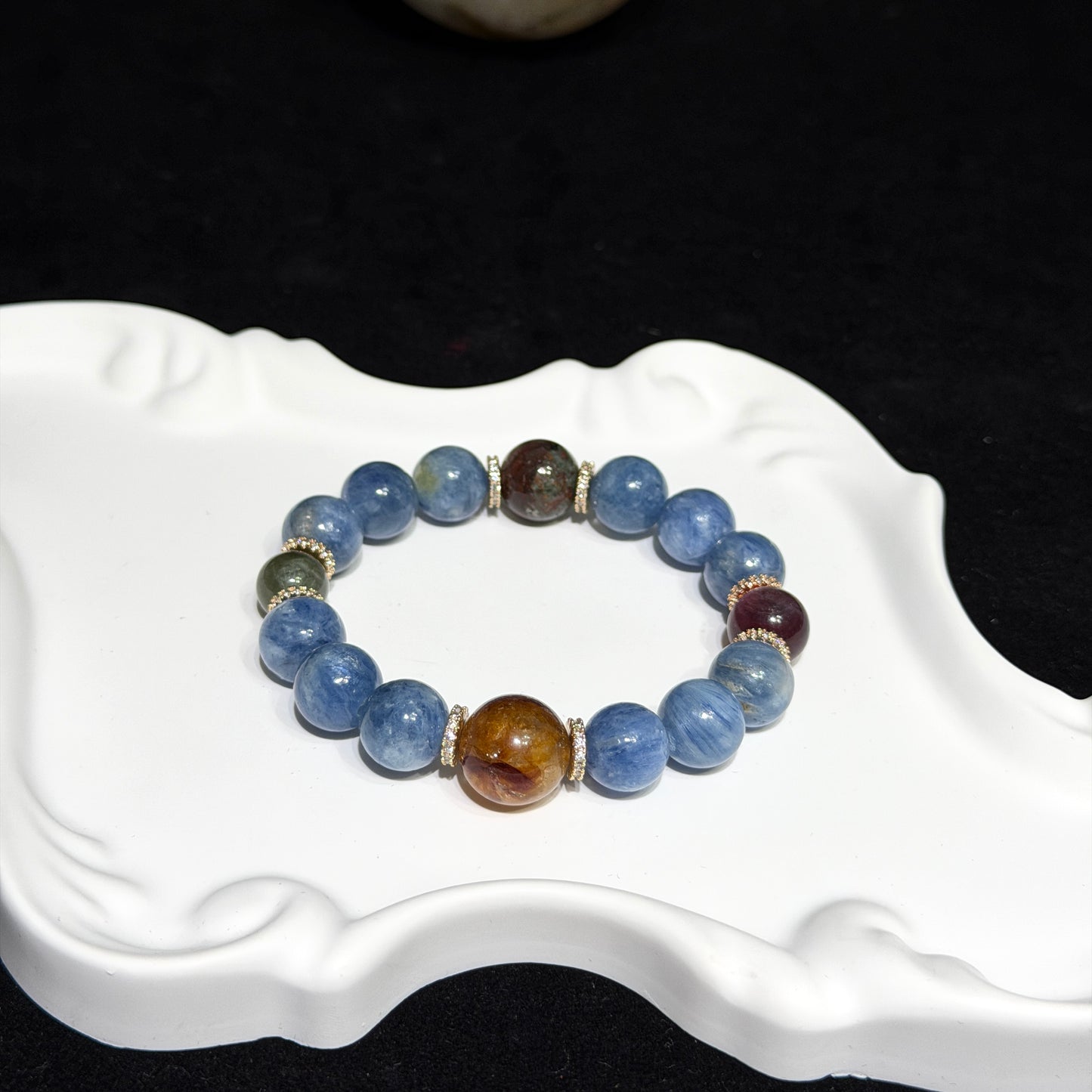 Natural Blue Kyanite Stretch Bracelet