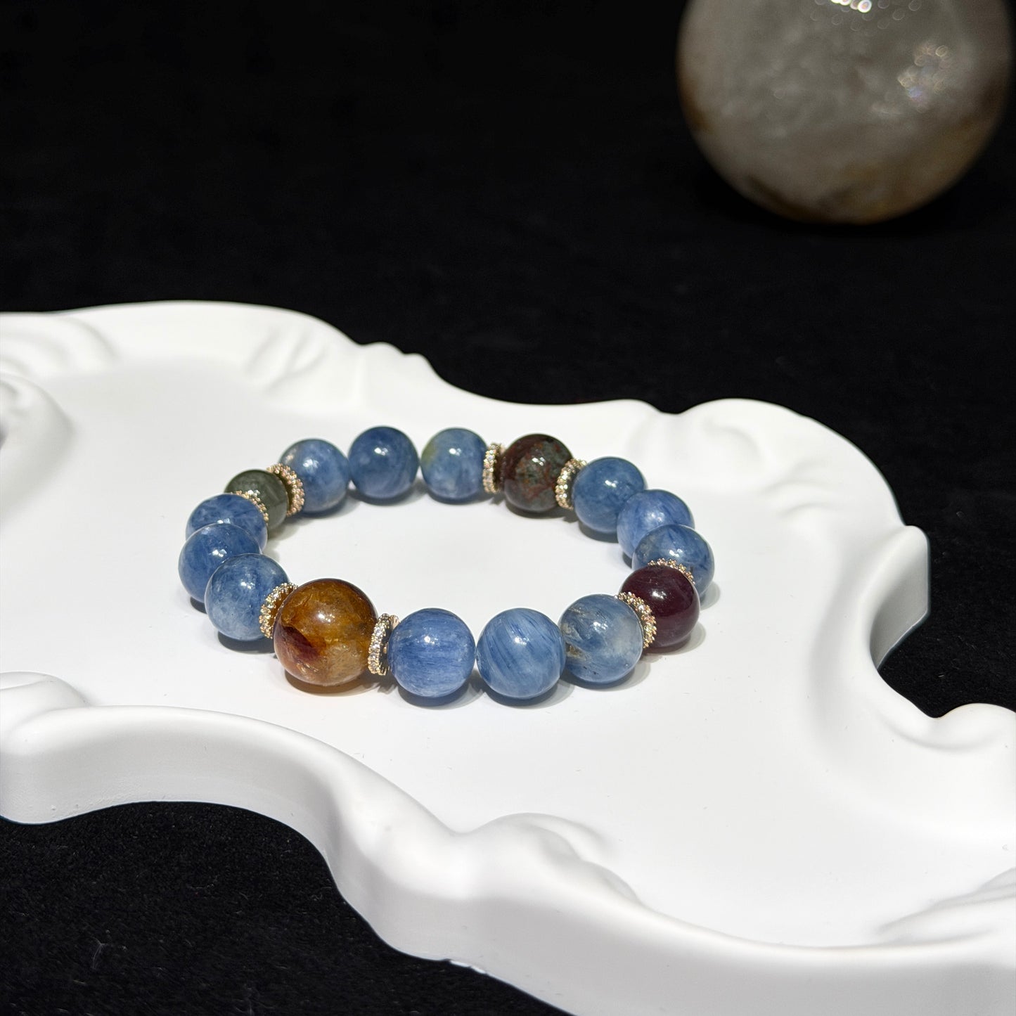 Natural Blue Kyanite Stretch Bracelet