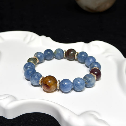Natural Blue Kyanite Stretch Bracelet