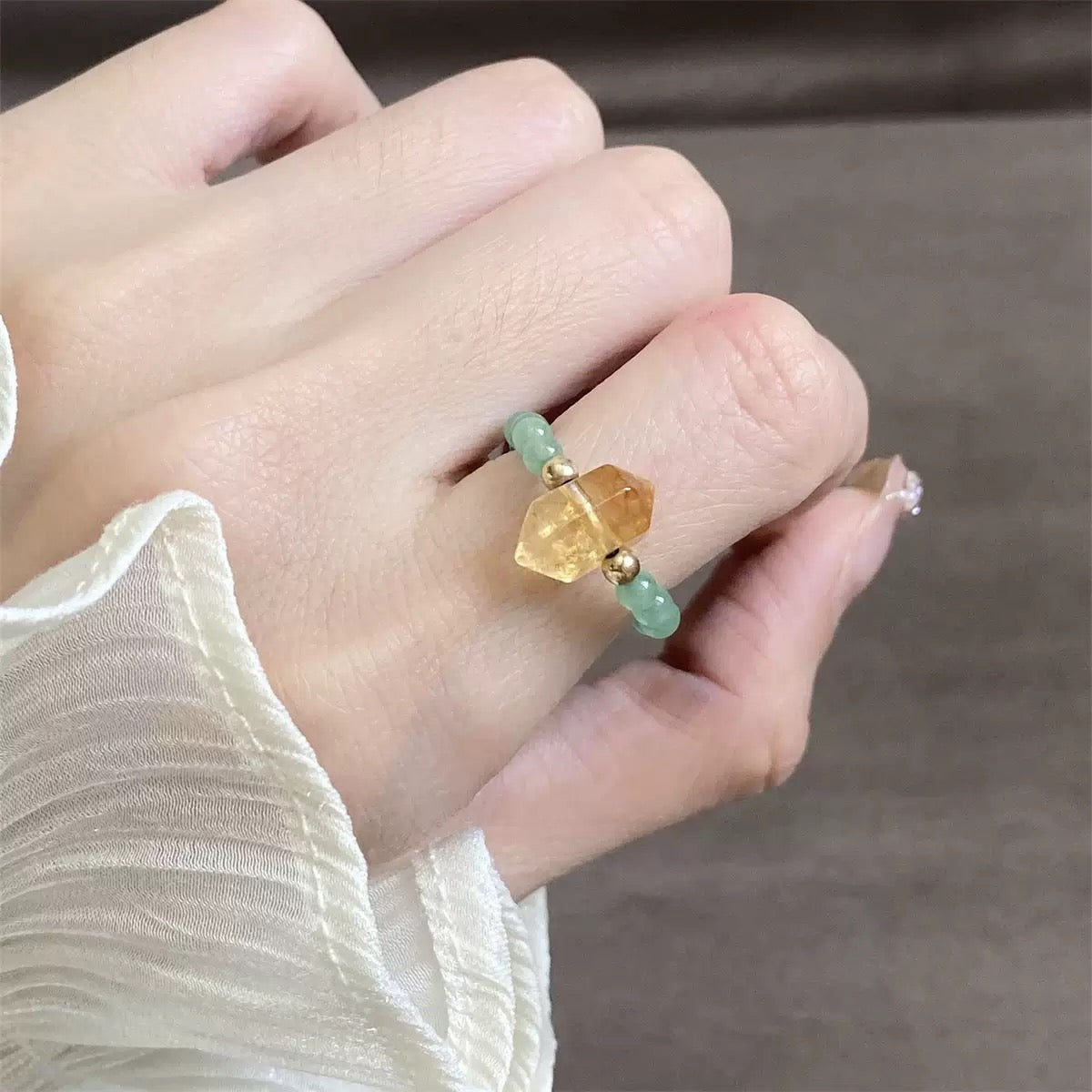Citrine Stretch Ring