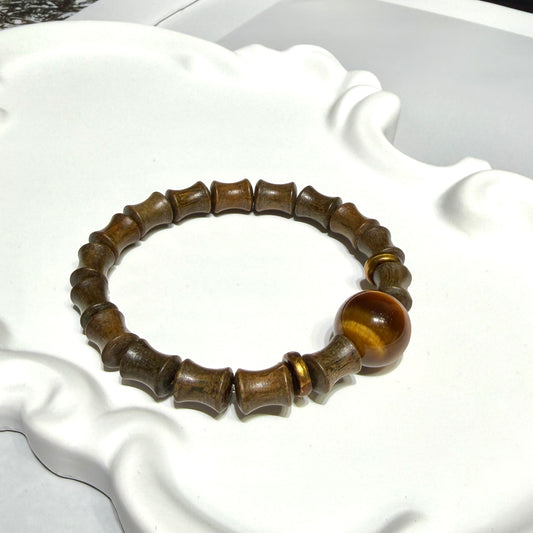 Sandalwood & Tiger Eye Bracelet