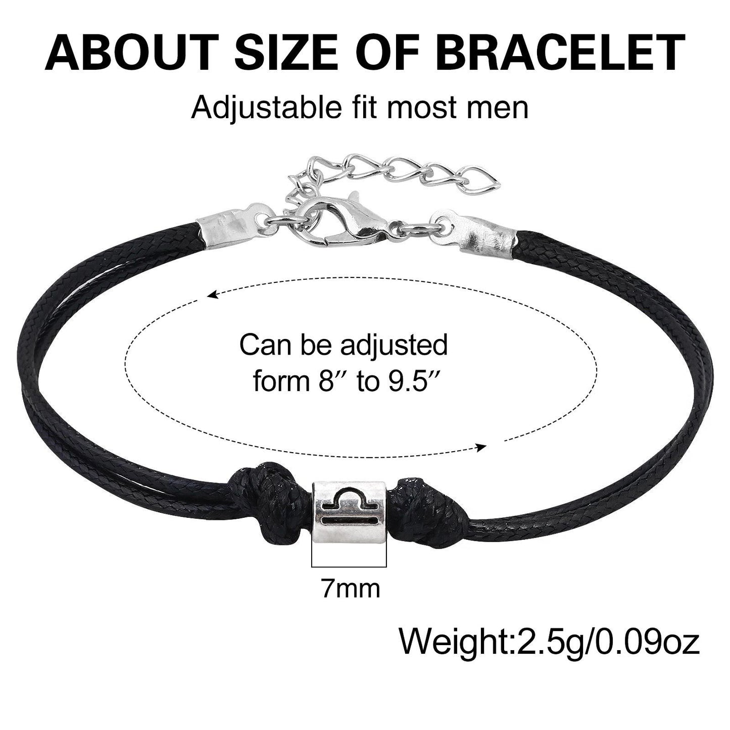 Zodiac Leather Cord Bracelet