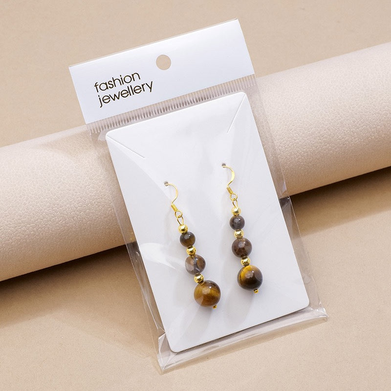 Tiger Eye Drop Earrings