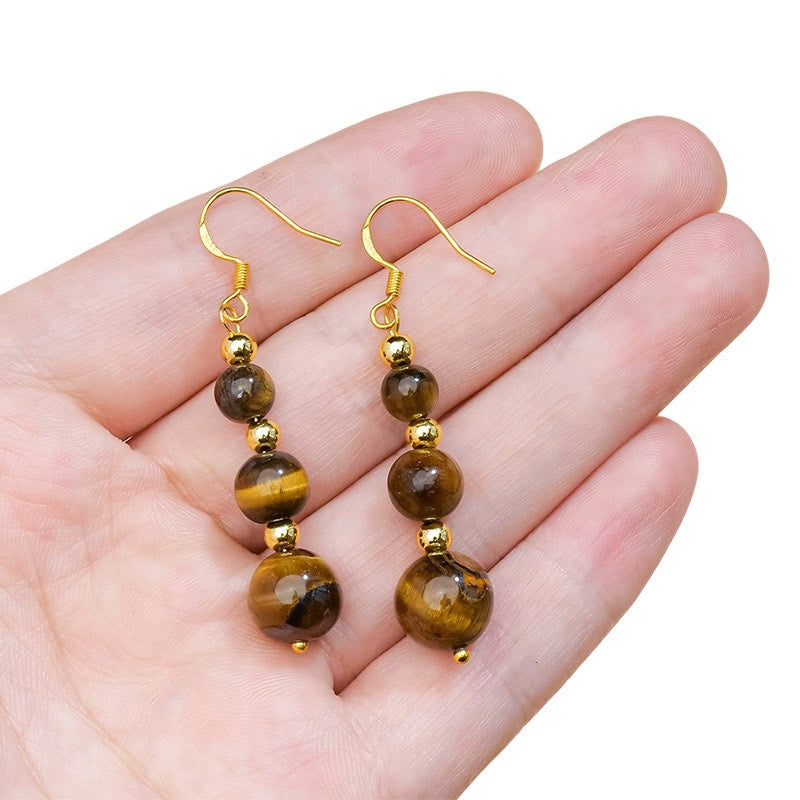 Tiger Eye Drop Earrings