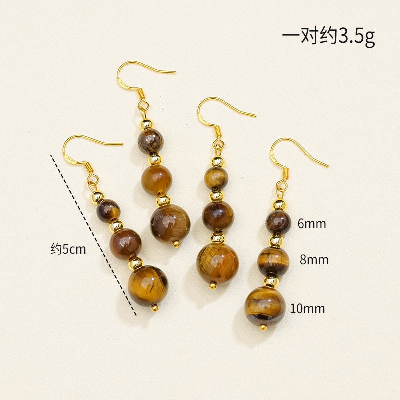Tiger Eye Drop Earrings