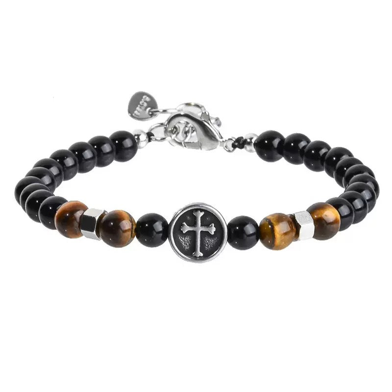 Men's Bracelet with Stainless Steel Extension Chain