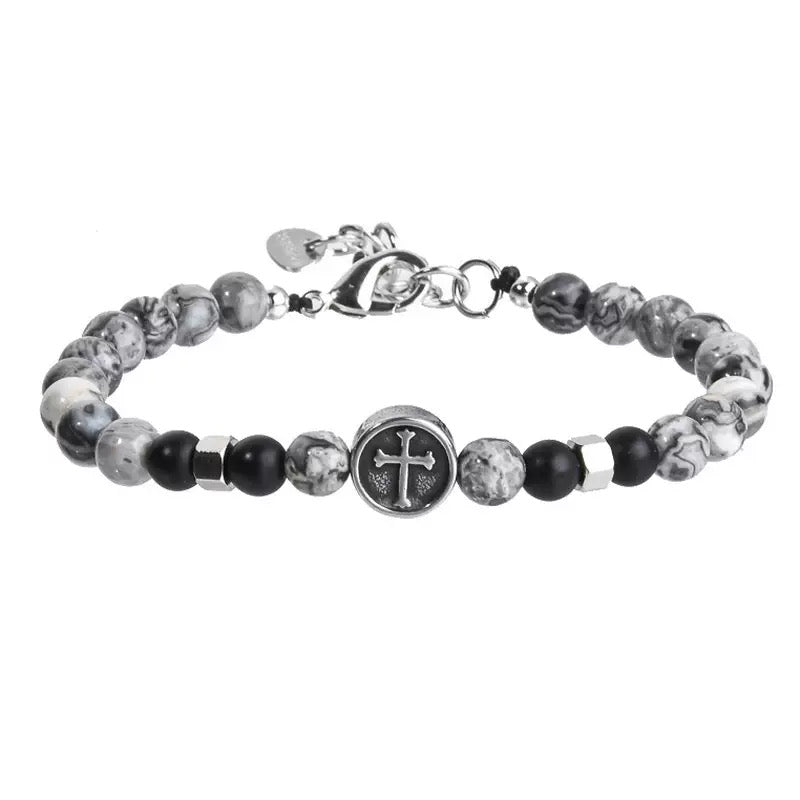 Men's Bracelet with Stainless Steel Extension Chain