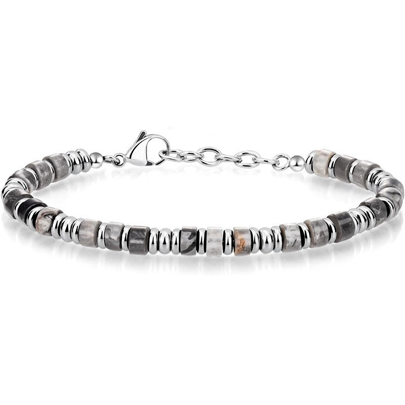 Men's Bracelet with Slice Stones