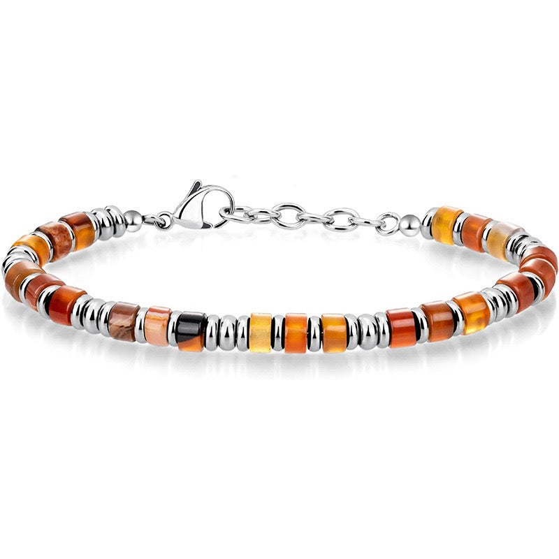 Men's Bracelet with Slice Stones