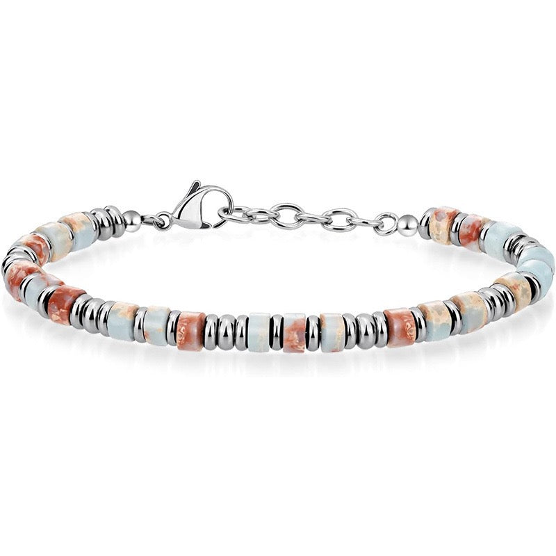 Men's Bracelet with Slice Stones