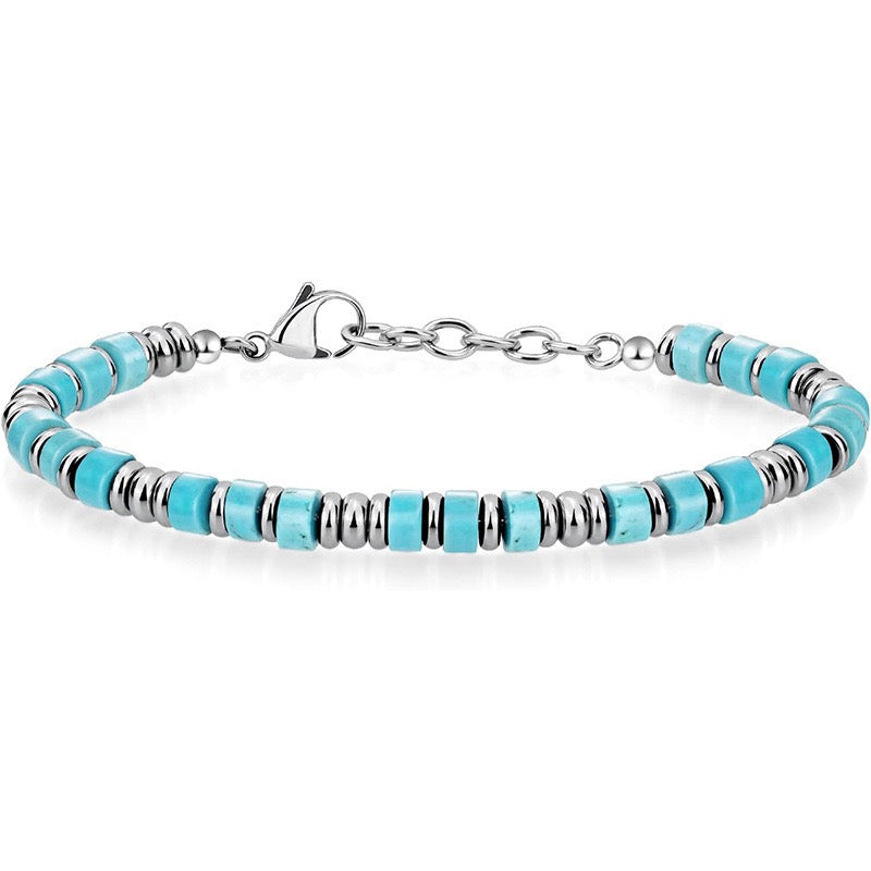 Men's Bracelet with Slice Stones