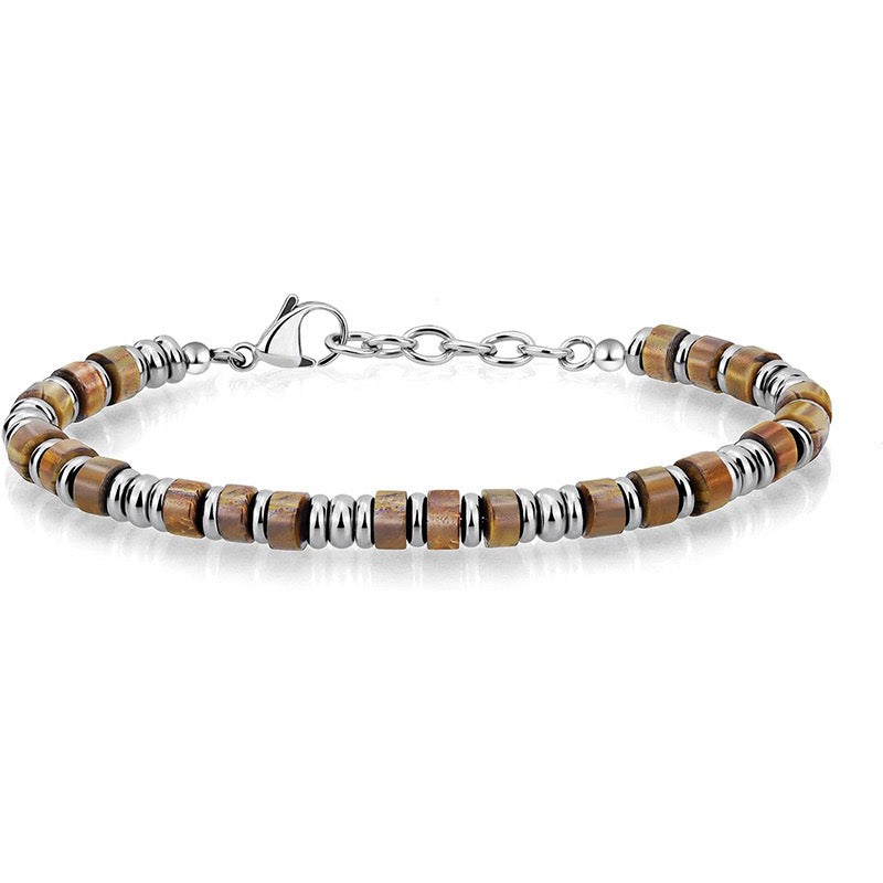 Men's Bracelet with Slice Stones