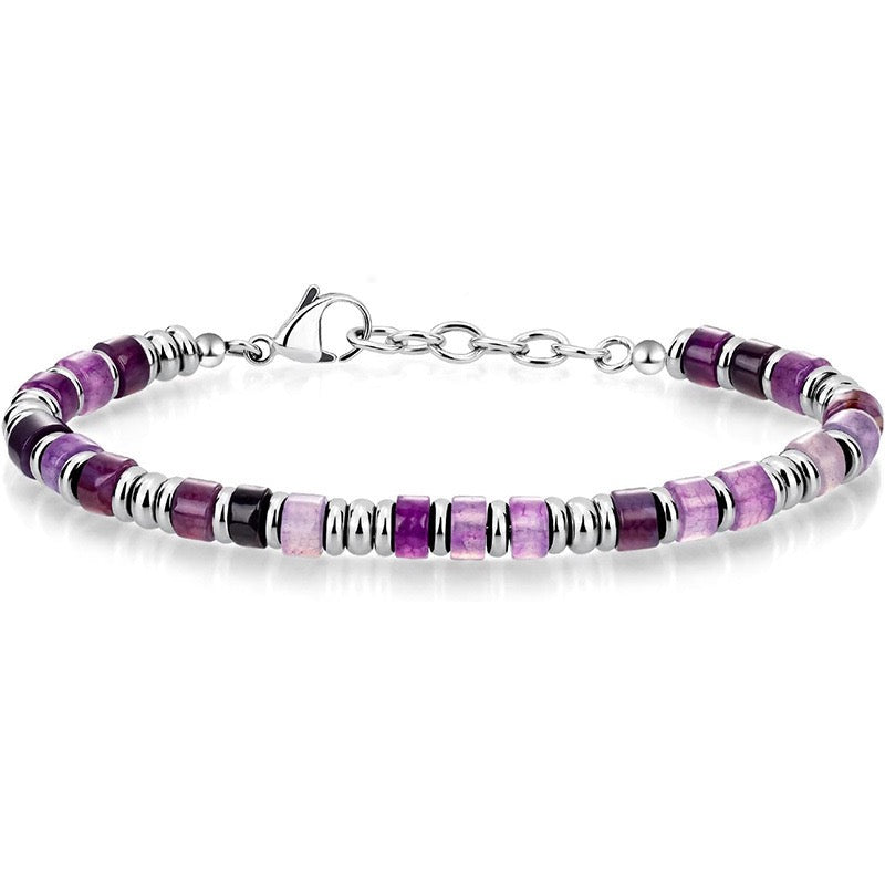 Men's Bracelet with Slice Stones