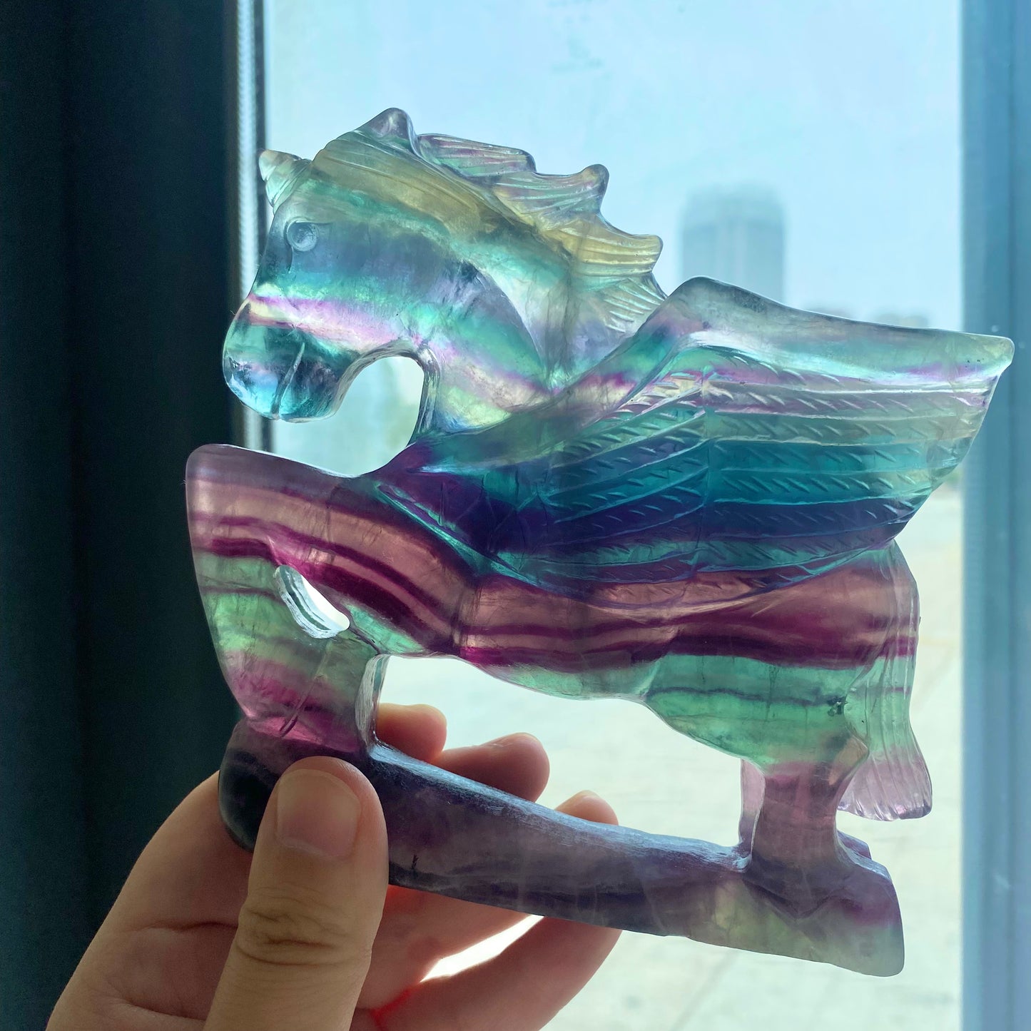 Candy Fluorite Pegasus Figurine