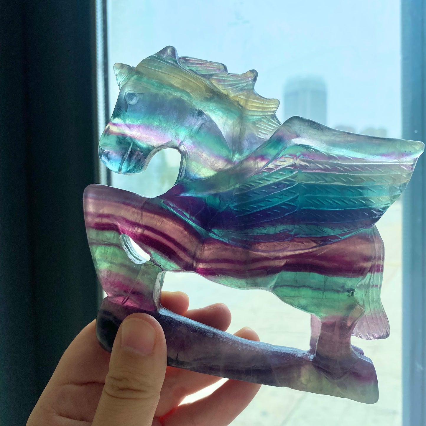 Candy Fluorite Pegasus Figurine