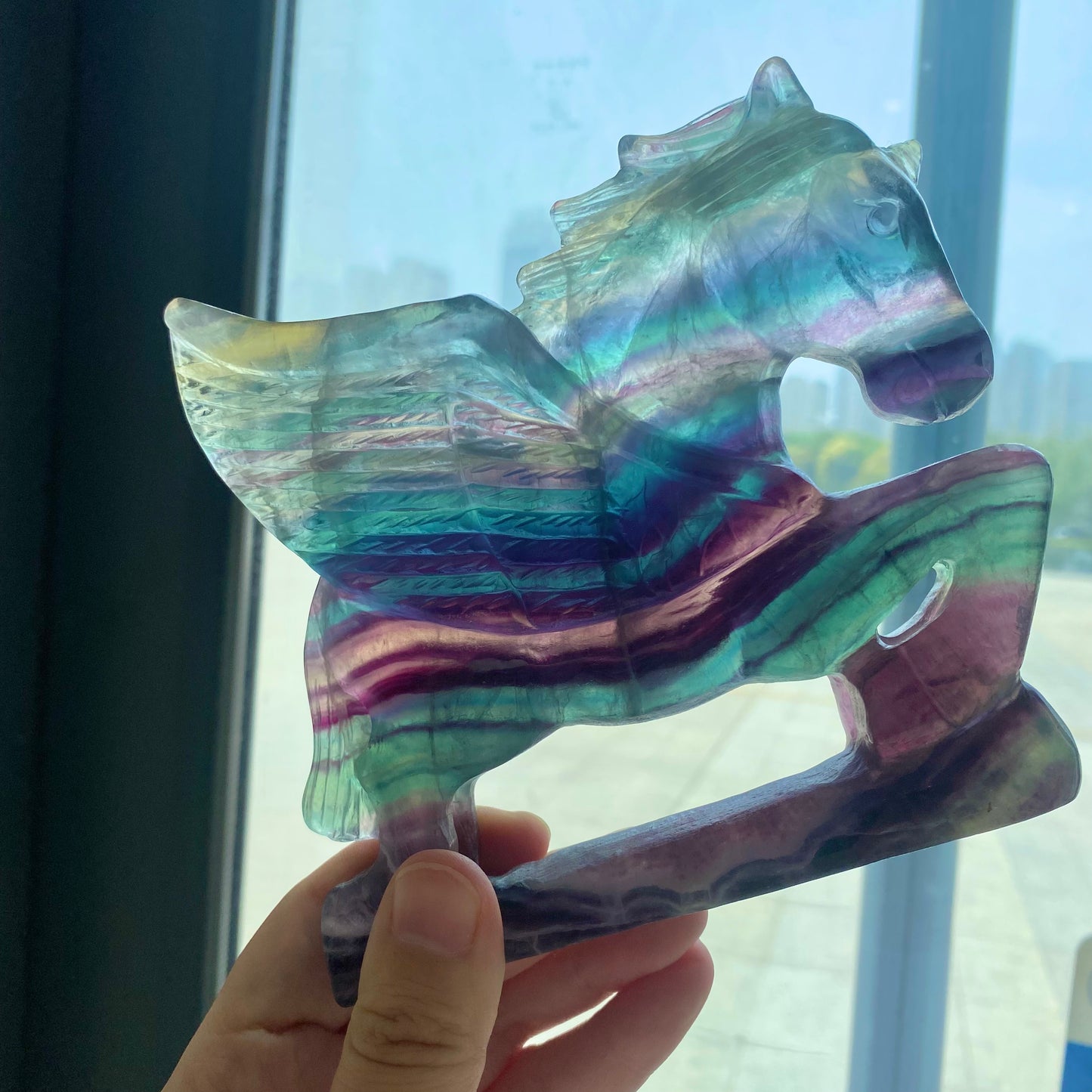 Candy Fluorite Pegasus Figurine