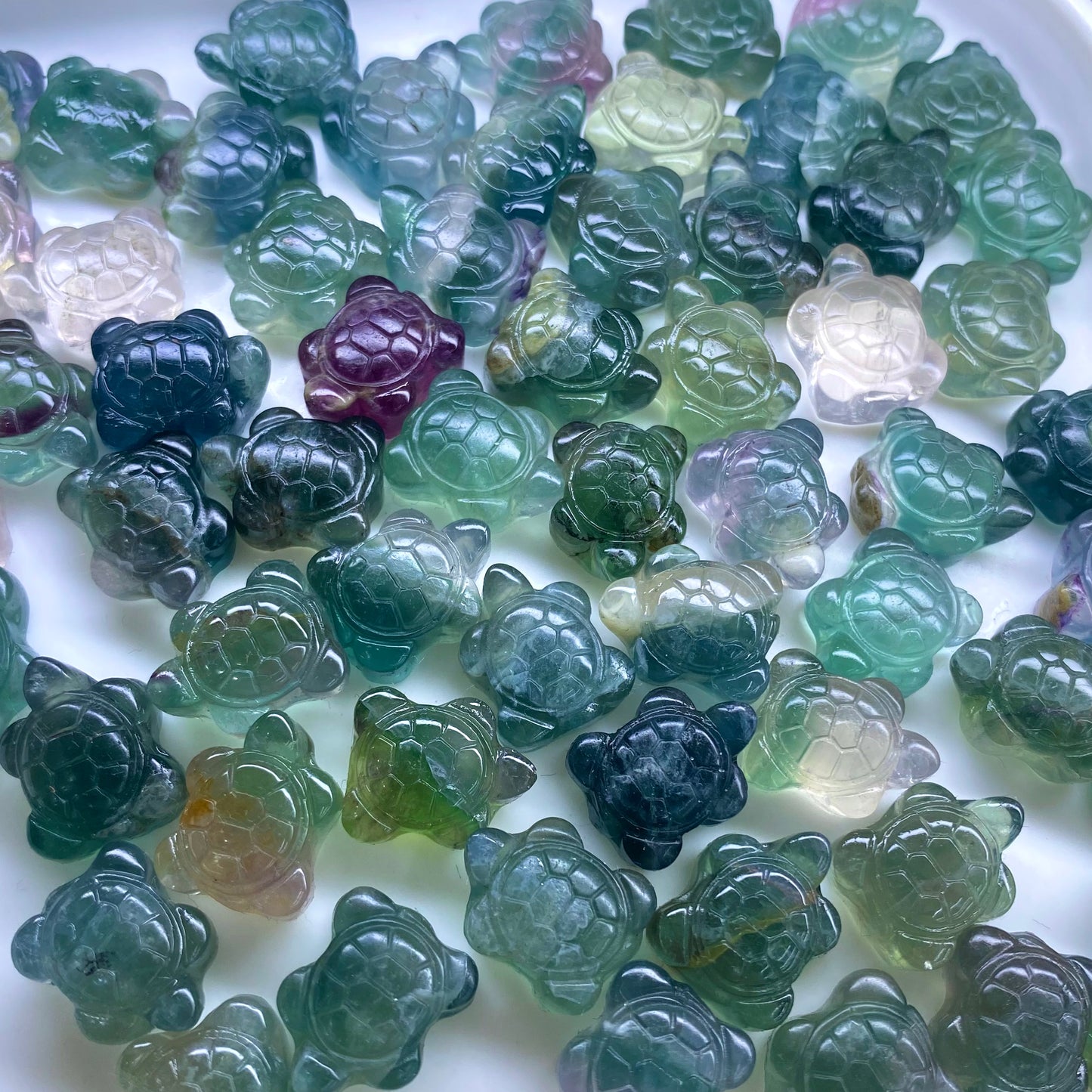 Candy Fluorite Turtle Figurine