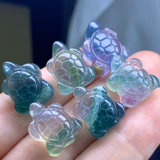 Candy Fluorite Turtle Figurine