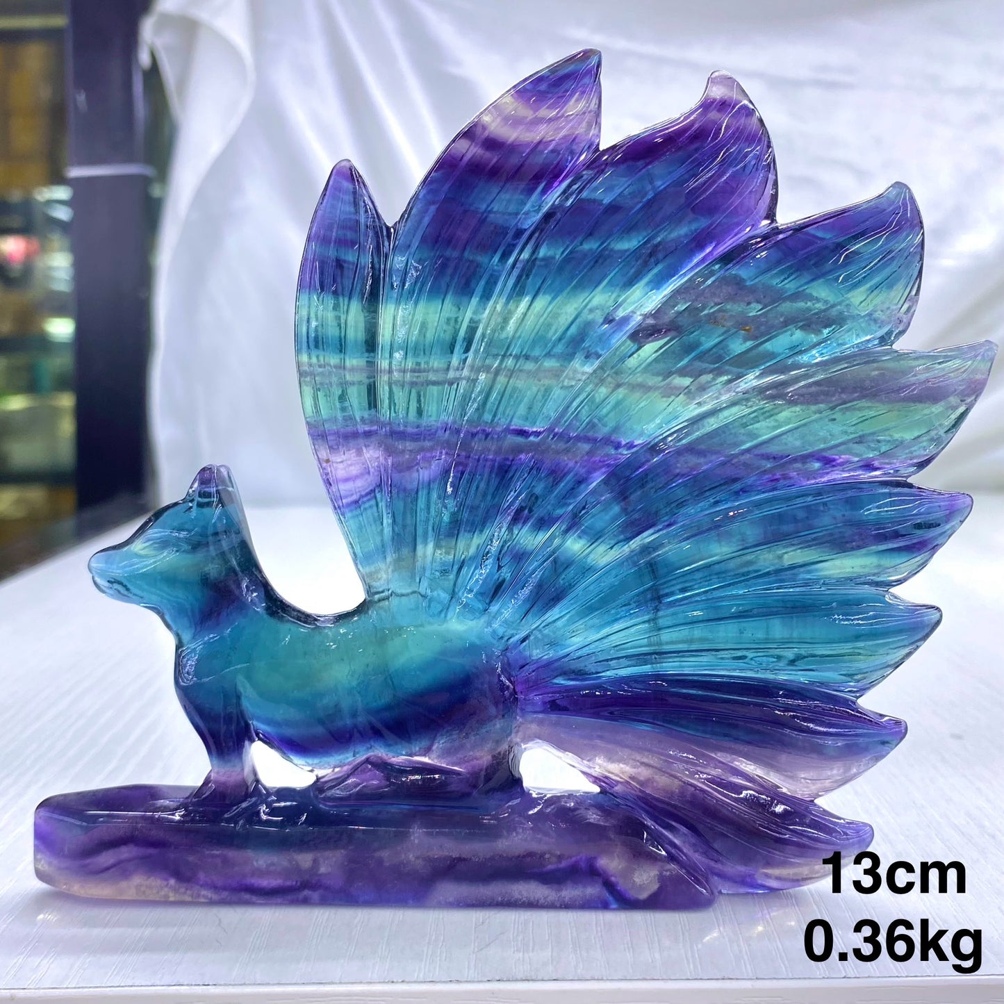 Candy Fluorite Nine-Tailed Fox Figurine