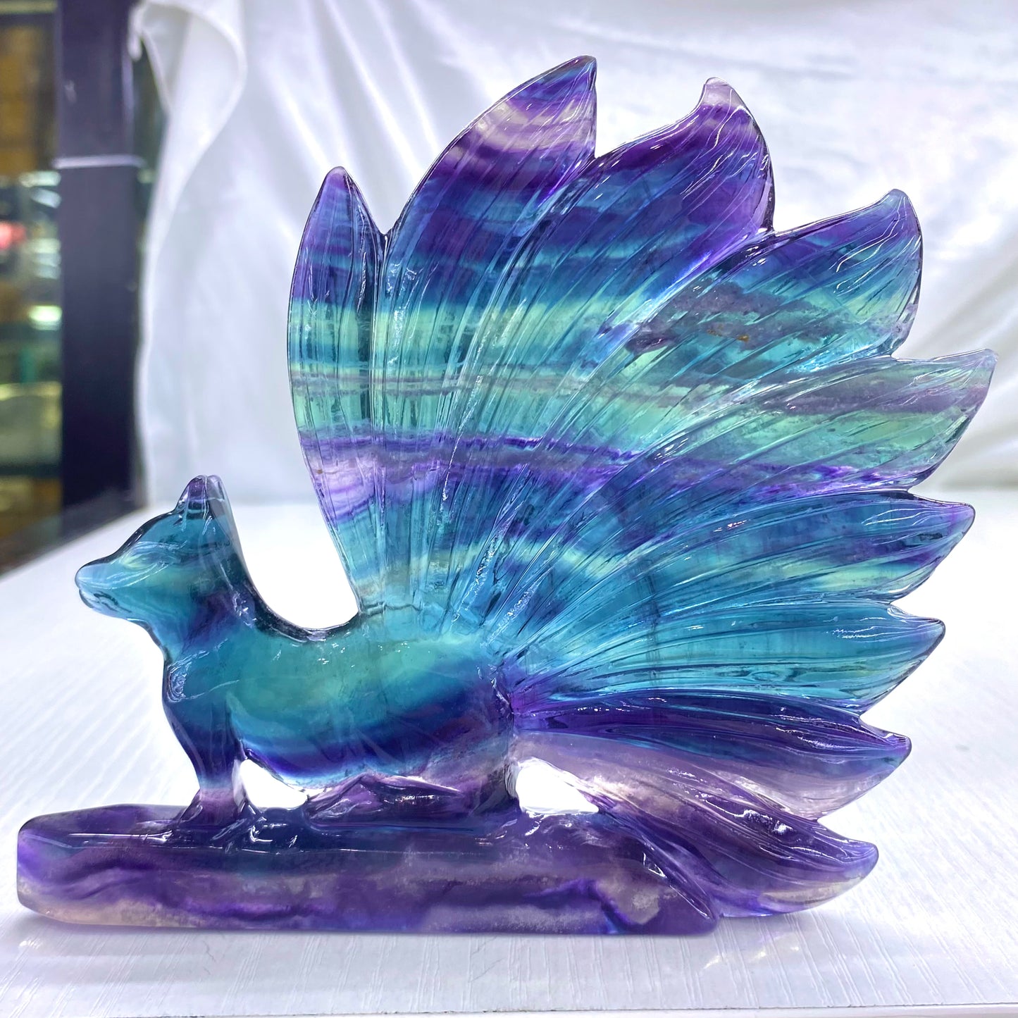 Candy Fluorite Nine-Tailed Fox Figurine