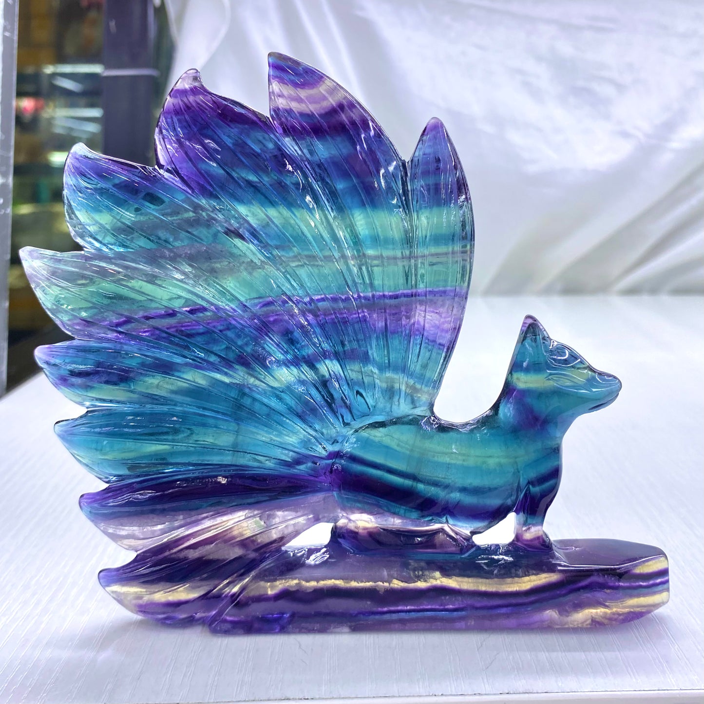 Candy Fluorite Nine-Tailed Fox Figurine