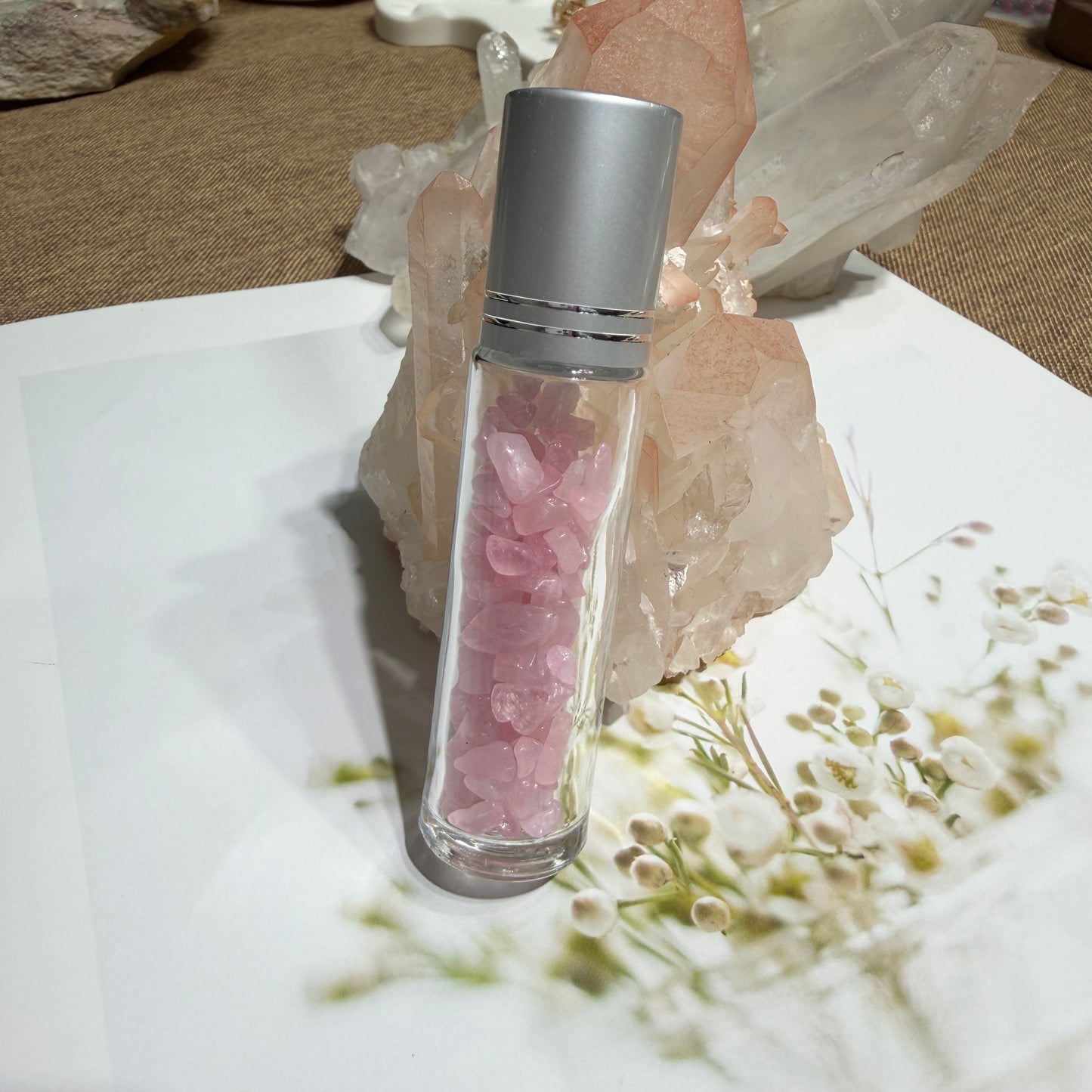 Crystal Perfume Stone Bottle – Elegant and Portable Perfume Holder